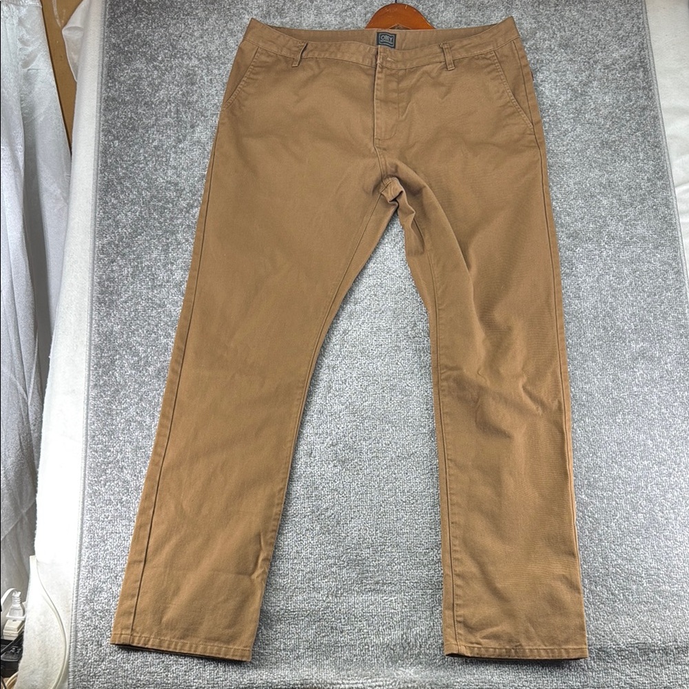 Obey Propaganda Straight Leg Brown Khaki Tan Pants Mens Size 36